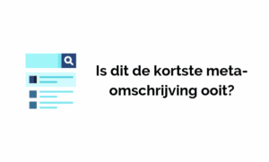 Is dit de kortste meta-omschrijving ooit?